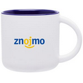 14 Oz. Minolo Mug With Matte White Outside/ Glossy Cobalt Blue Interior